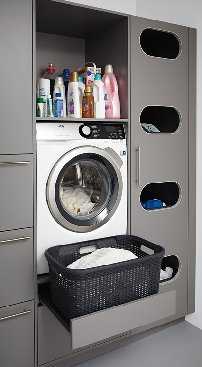 Rangements sur-mesure - Cedam  Meuble machine à laver, Machine à laver et sèche  linge, Agencement buanderie